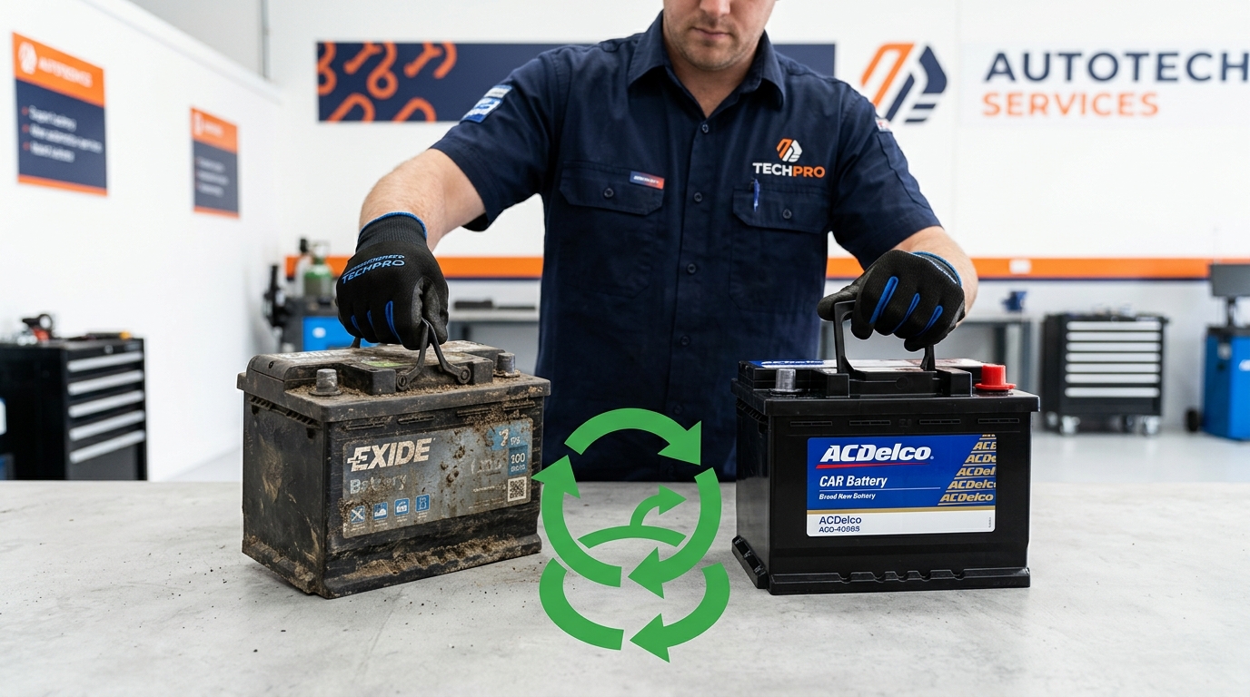 How old-battery exchange works